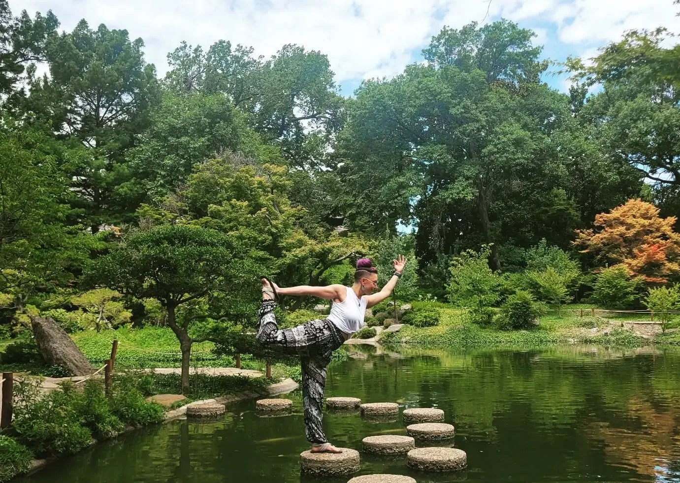 Yoga in the garden